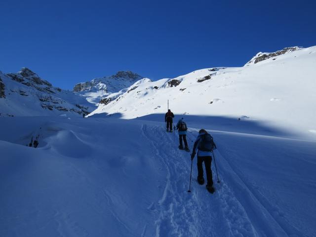 nach dieser kleinen Stärkung ging unsere Schneeschuhtour weiter 1859 m.ü.M.