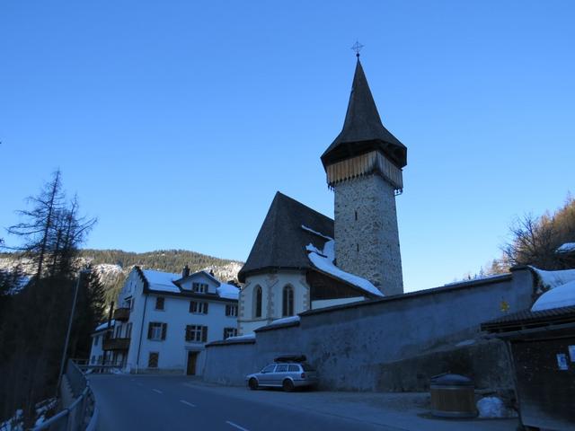 die schöne Kirche von Langwies 1377 m.ü.M.