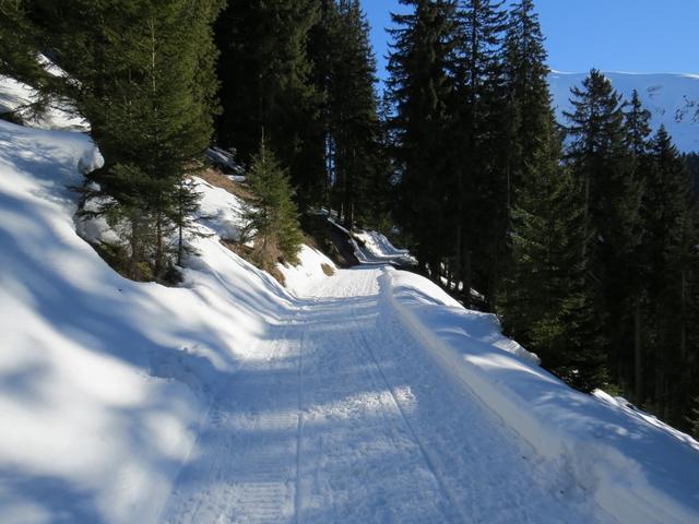 alles der Strasse entlang geht es weiter aufwärts in das Fondeital