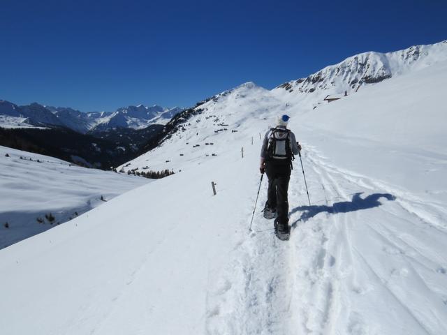 auf dem Rückweg können wir die Aroser Berge bestaunen