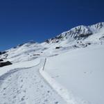 auf dem Weg zum Skihaus Casanna 1944 m.ü.M.