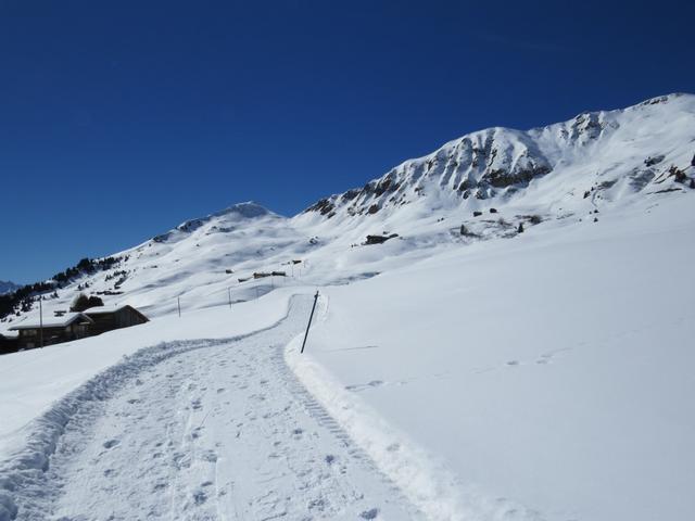 auf dem Weg zum Skihaus Casanna 1944 m.ü.M.