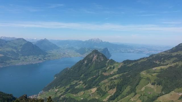 Blick zum Pilatus. Dort oben waren wir auch schon