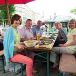 mit Rita, Annemarie, Helmut und Pep (unsere Pilgerfreunde), haben wir einen lustigen Abend in München verbracht