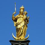 die Mariensäule mit der heiligen Maria „Patronin Bayerns“