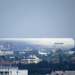Blick zur Allianz Arena. Das Stadion des FC Bayern München