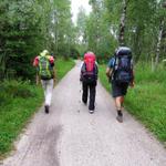 der Weg führt der Isar entlang Richtung Lenggries