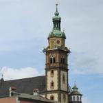 der schöne Kirchturm der Herz-Jesu Basilika