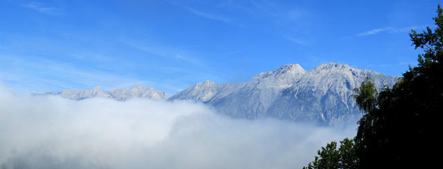 schönes Breitbildfoto vom Karwendel. Endlich sehen wir diese Berge