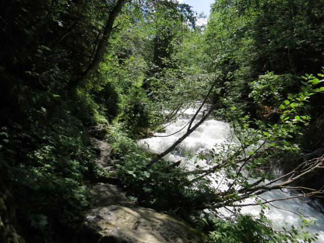 der Weg führt alles dem Wattenbach entlang aufwärts