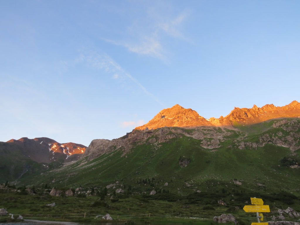 Sonnenaufgang auf der Lizumerhütte