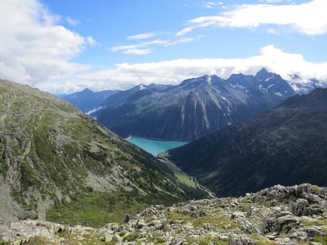 Blick zurück zum Schlegeis-Speichersee