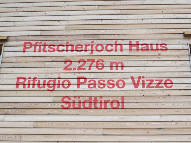 wir haben das Pfitscherjoch Haus 2276 m.ü.M. erreicht