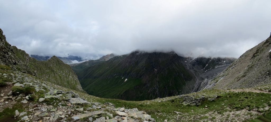 Breitbildfoto mit Blick von wo wir gekommen sind