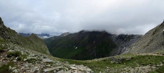 Breitbildfoto mit Blick von wo wir gekommen sind