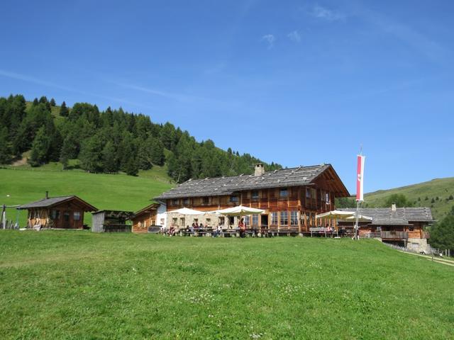 nach 25 km, 6 1/4 Std, 1300m aufwärts und 530m abwärts, erreichen wir die Kreuzwiesen Alm