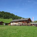 nach 25 km, 6 1/4 Std, 1300m aufwärts und 530m abwärts, erreichen wir die Kreuzwiesen Alm