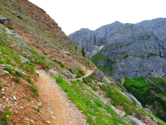 der Bergpfad wird nun steiler