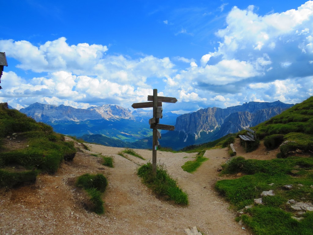 wir haben die Peitlerscharte 2357 m.ü.M. erreicht