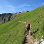 nach dem Frühstück verliessen wir die Schlüterhütte und machten uns auf den Weg