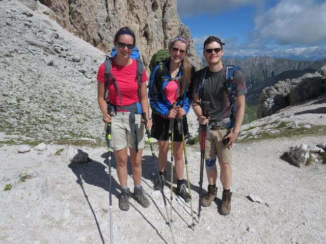 Clarissa, Evelyn und Benny auf der Roa-Scharte