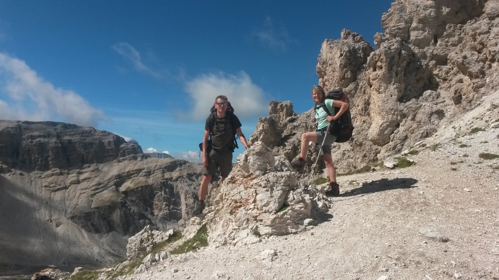 Franco und Mäusi auf der Roa-Scharte 2617 m.ü.M.