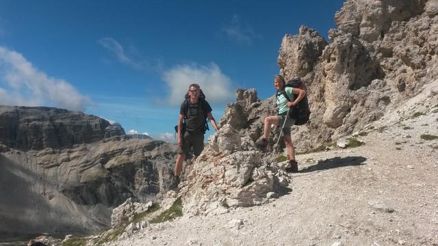 Franco und Mäusi auf der Roa-Scharte 2617 m.ü.M.