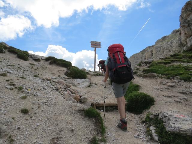 wir haben die Forcella de Sieles 2505 m.ü.M. erreicht