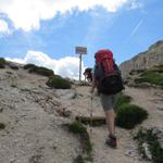 wir haben die Forcella de Sieles 2505 m.ü.M. erreicht