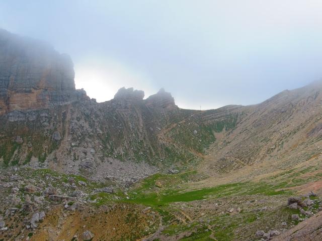 Blick zurück zum Crespeina Joch