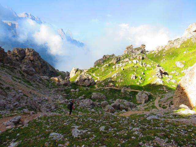 auf dem Weg zum Grödner Joch