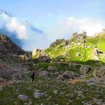 auf dem Weg zum Grödner Joch