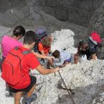 Berggänger von der Pisciadù Hütte kommend, kreuzen uns