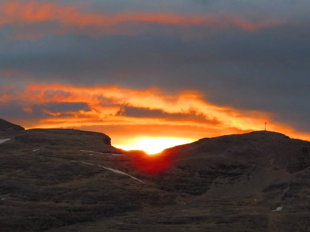 Sonnenuntergang über die Sella Gruppe