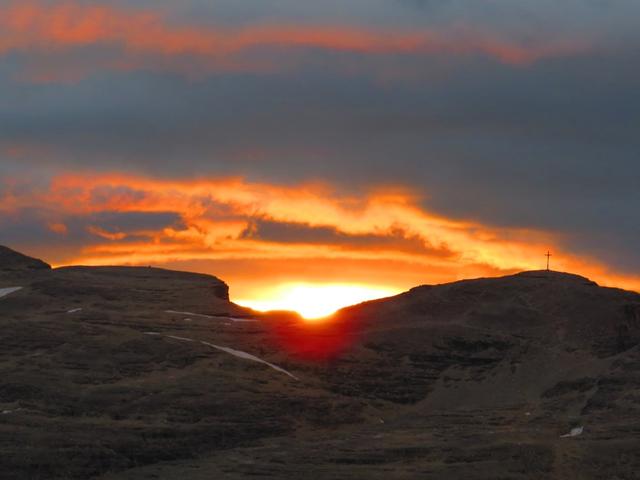 Sonnenuntergang über die Sella Gruppe