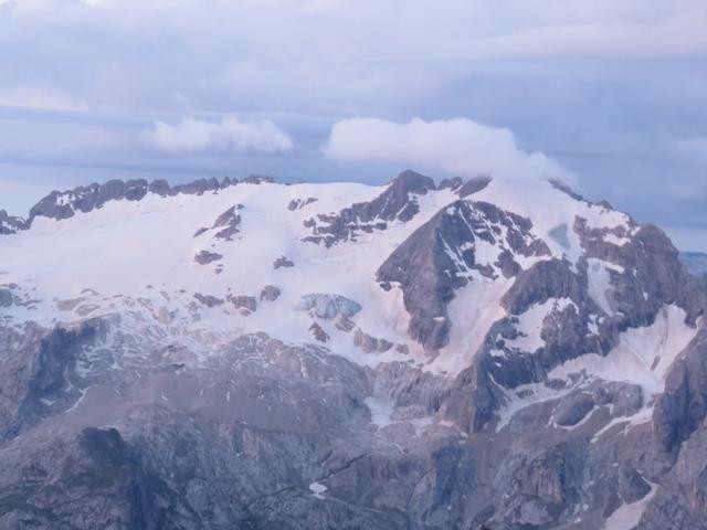 Blick auf die Marmolada die Königin der Dolomiten