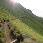 auf dem Bindelweg, so wird auch der Viel del Pan genannt, verlassen wir die Viel dal Pan Hütte