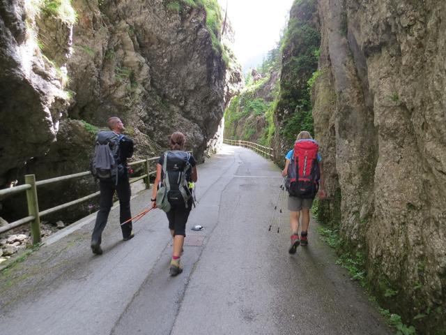 enttäuscht verlassen wir die Schlucht