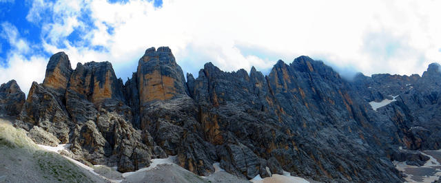 schönes Breitbildfoto der Civetta Westwand