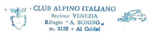 Stempel Rifugio Sonino al Coldai