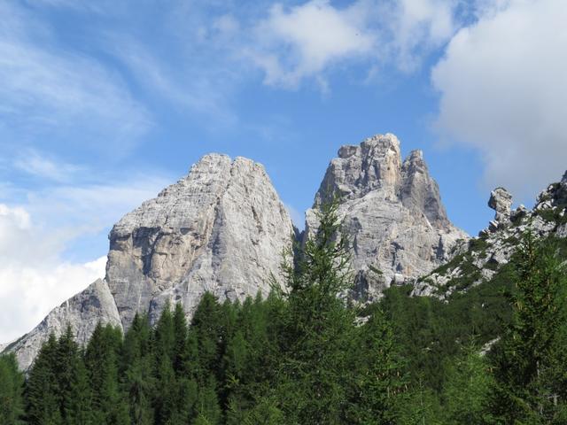 überall schauen Bergspitzen hervor