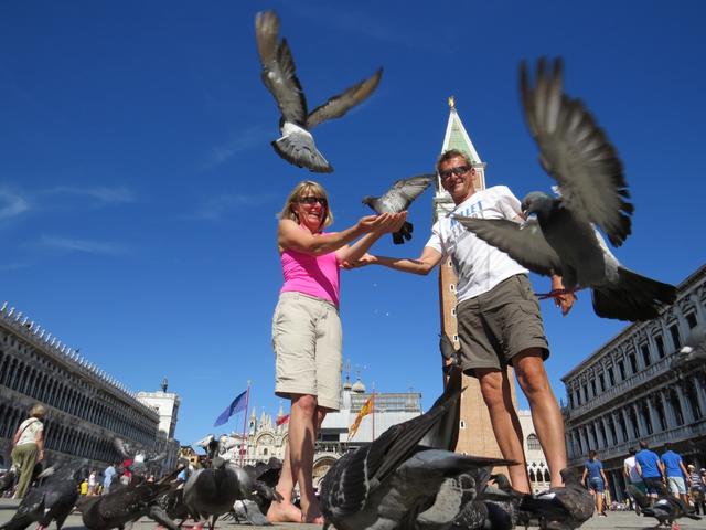 Mäusi und Franco auf dem Markusplatz