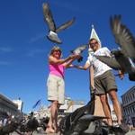 Mäusi und Franco auf dem Markusplatz