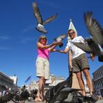 Mäusi und Franco auf dem Markusplatz