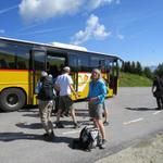 Endstation auf dem Glaspass. Unsere heutige Wanderung führt uns alles am Heinzenberg entlang nach Präz