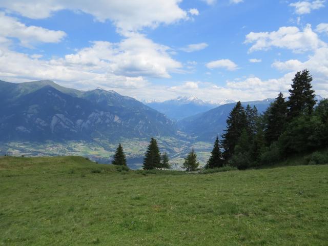 immer wieder können wir die schöne Aussicht ins Domleschg bestaunen