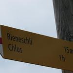 weiter geht unsere Wanderung nach Rieneschli