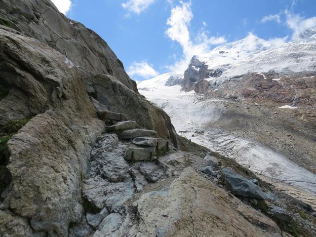 die "schwierigste" Stelle auf der ganzen Wanderung