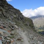 wir erreichen bei Heidufridhof die erste ausgesetzte Stelle der Wanderung