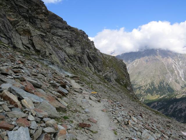 wir erreichen bei Heidufridhof die erste ausgesetzte Stelle der Wanderung